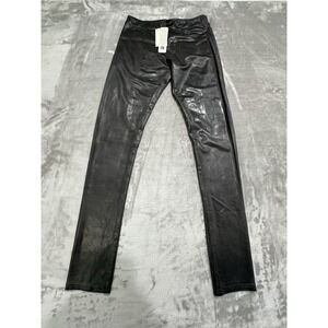 Blanc Noir Women's London Street Pant Gray Gloss Size Medium Stretch New w/ Tags